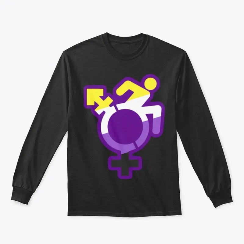 Queercrip Symbol w/ Nonbinary Flag