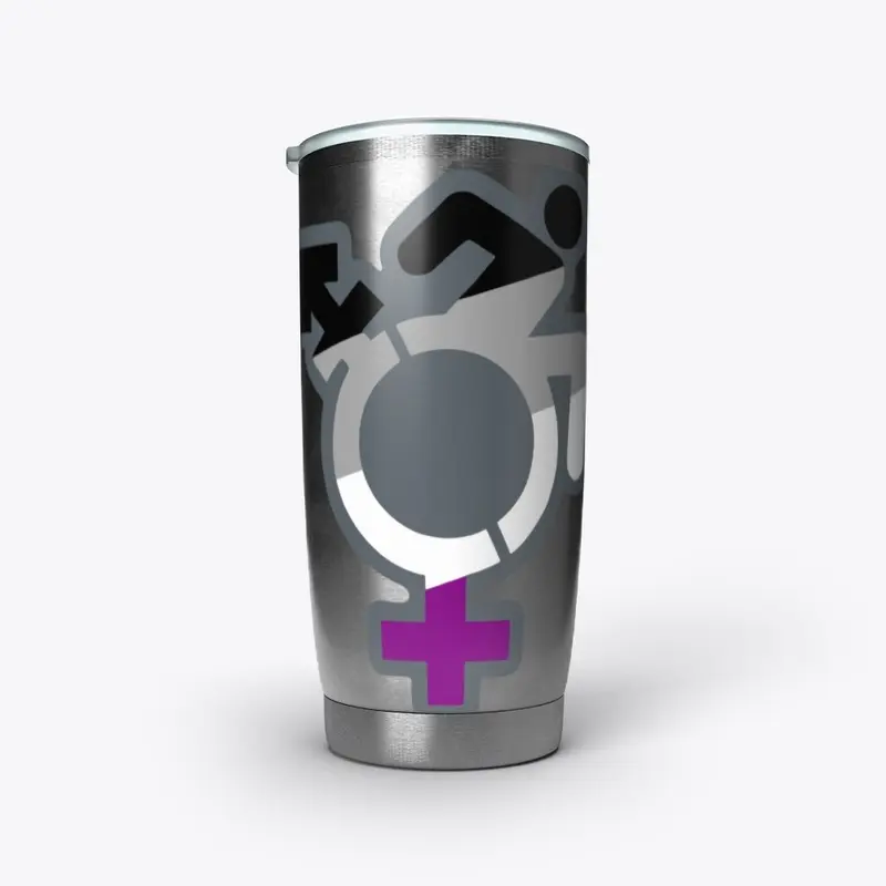 Queercrip Symbol w/ Asexual (Ace) Flag