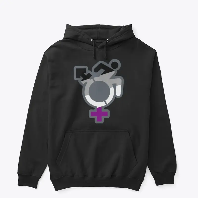 Queercrip Symbol w/ Asexual (Ace) Flag