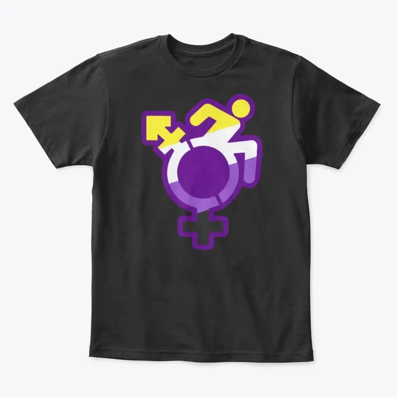 Queercrip Symbol w/ Nonbinary Flag