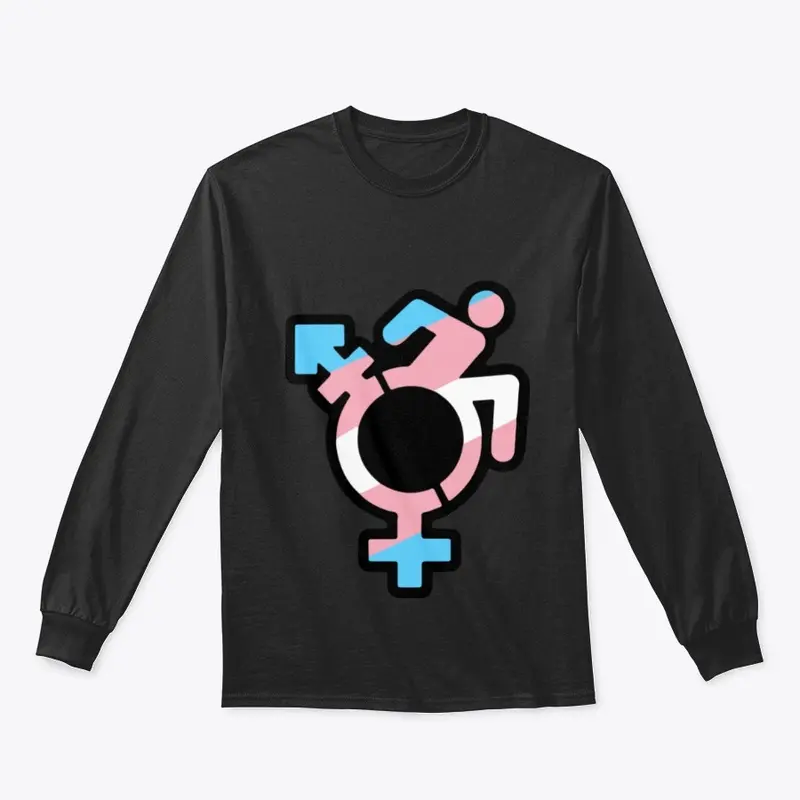 Queercrip Symbol w/ Trans Flag