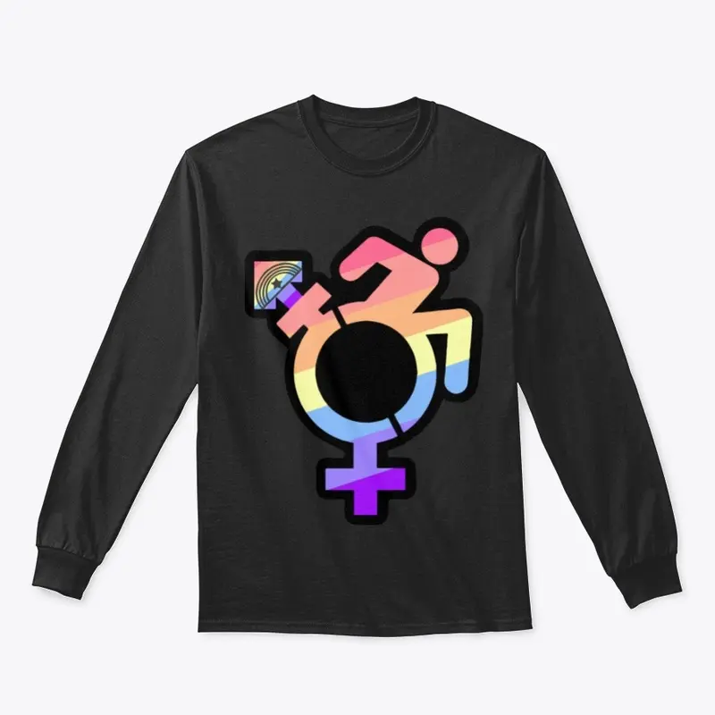 Queercrip Symbol w/ Xenogender Flag