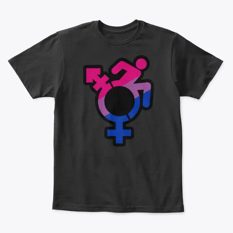 Queercrip Symbol w/ Bisexual Flag