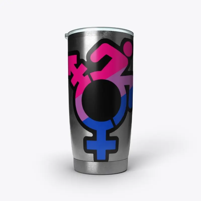 Queercrip Symbol w/ Bisexual Flag