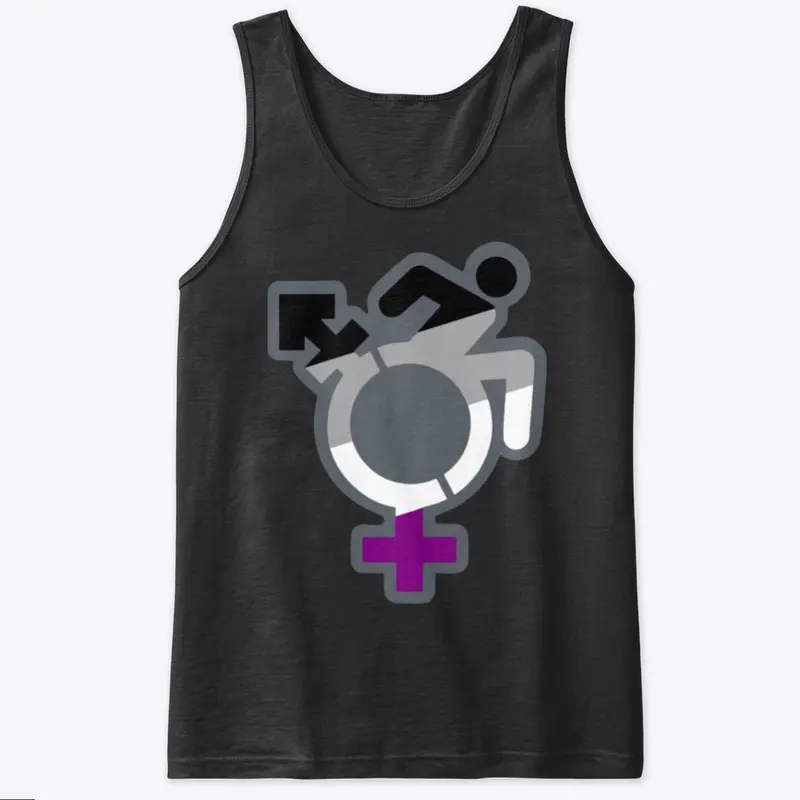 Queercrip Symbol w/ Asexual (Ace) Flag