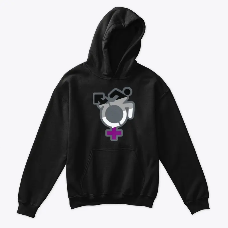 Queercrip Symbol w/ Asexual (Ace) Flag