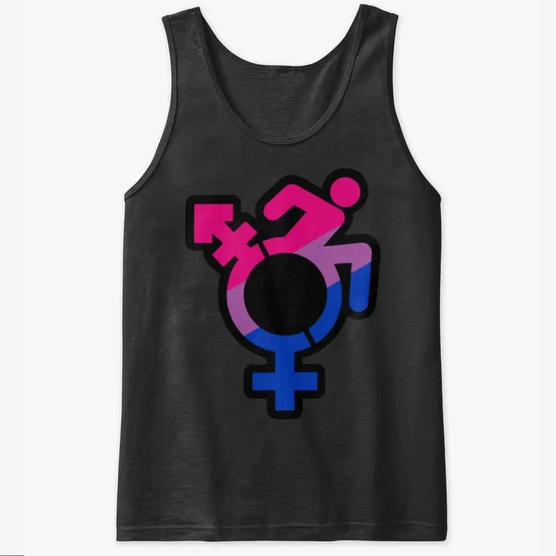 Queercrip Symbol w/ Bisexual Flag