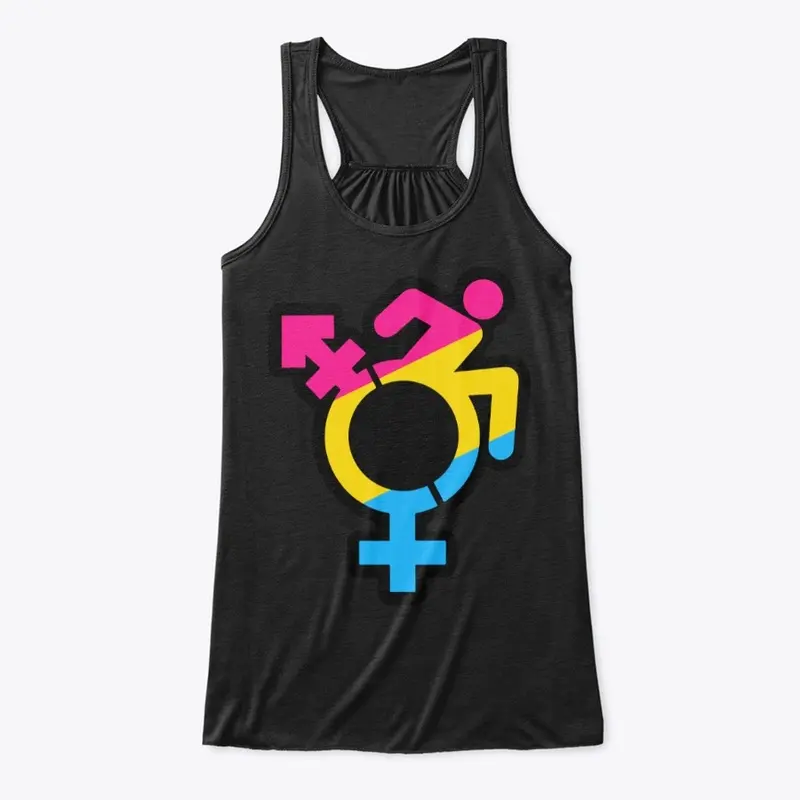 Queercrip Symbol w/ Pansexual Flag