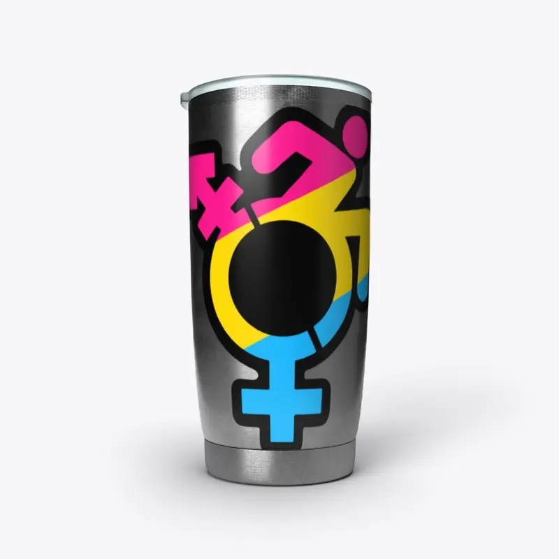 Queercrip Symbol w/ Pansexual Flag