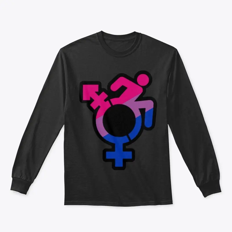 Queercrip Symbol w/ Bisexual Flag