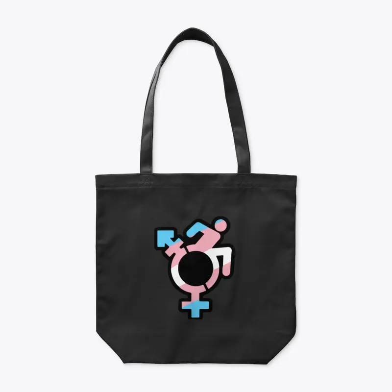 Queercrip Symbol w/ Trans Flag