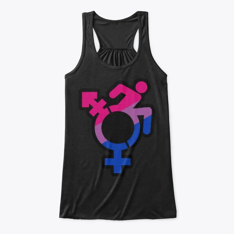 Queercrip Symbol w/ Bisexual Flag