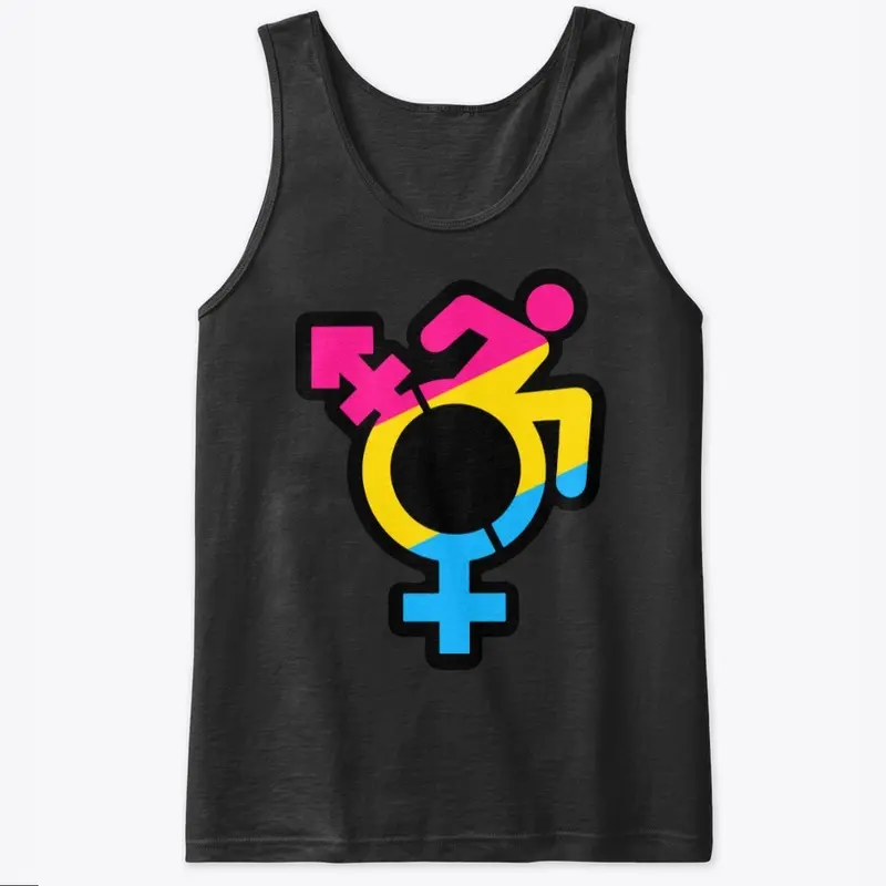 Queercrip Symbol w/ Pansexual Flag