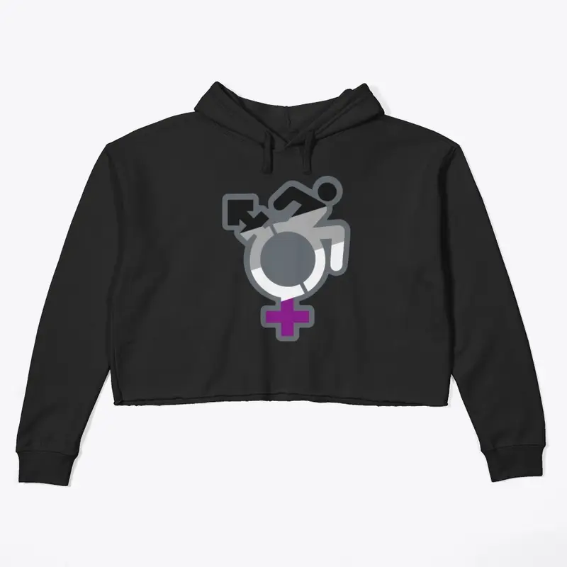 Queercrip Symbol w/ Asexual (Ace) Flag