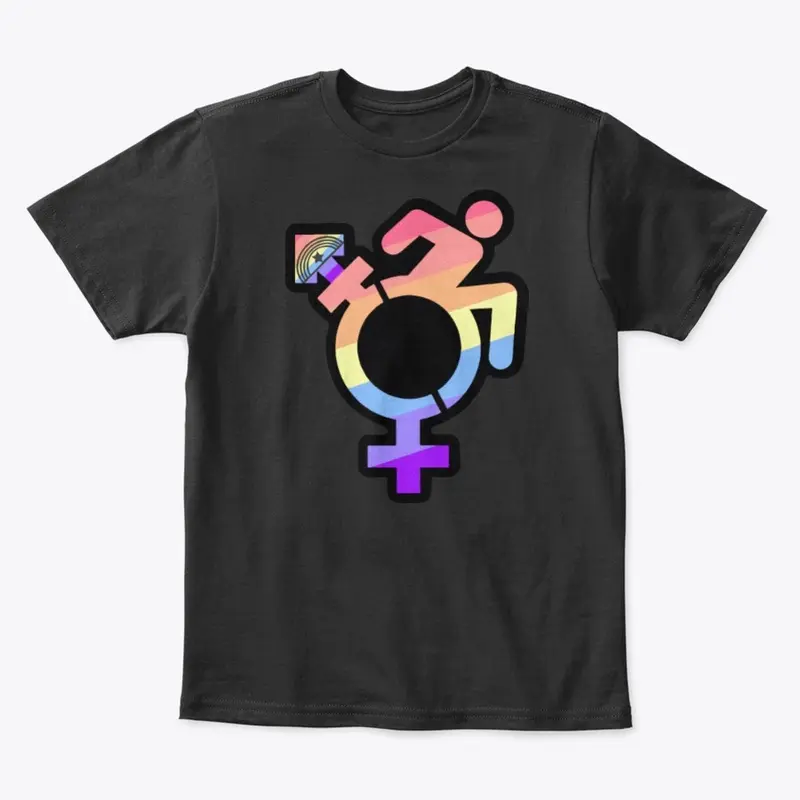 Queercrip Symbol w/ Xenogender Flag