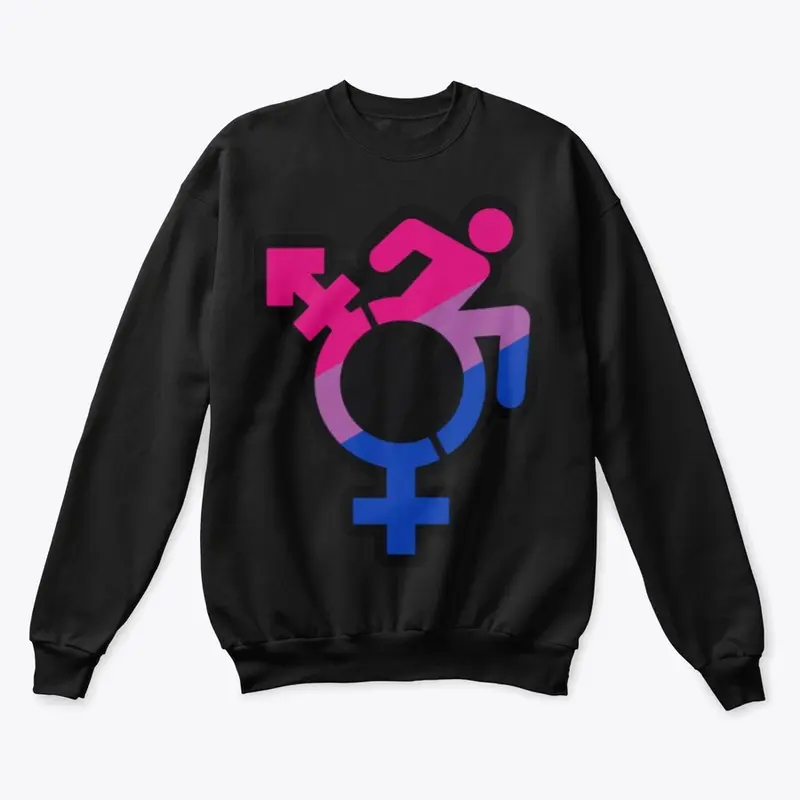 Queercrip Symbol w/ Bisexual Flag