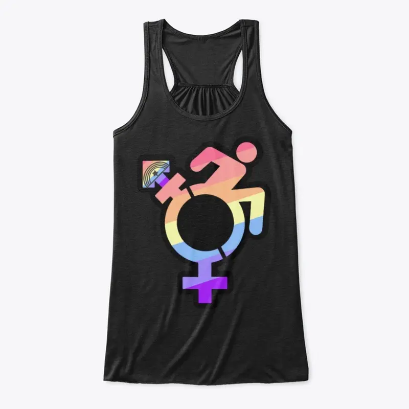 Queercrip Symbol w/ Xenogender Flag