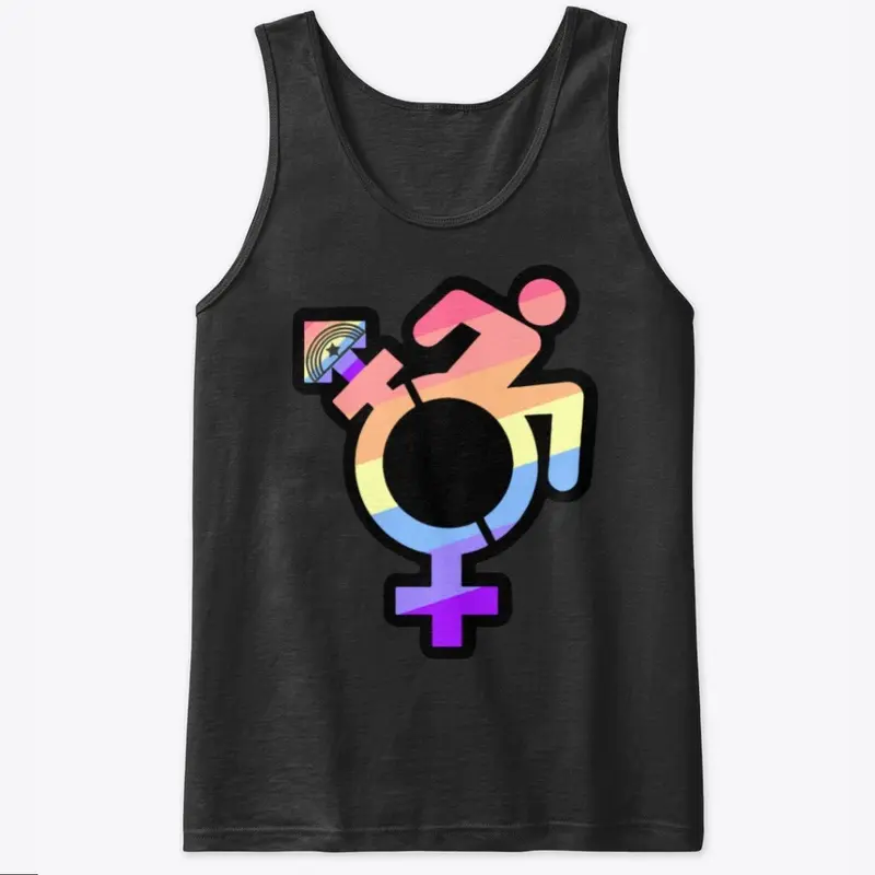 Queercrip Symbol w/ Xenogender Flag