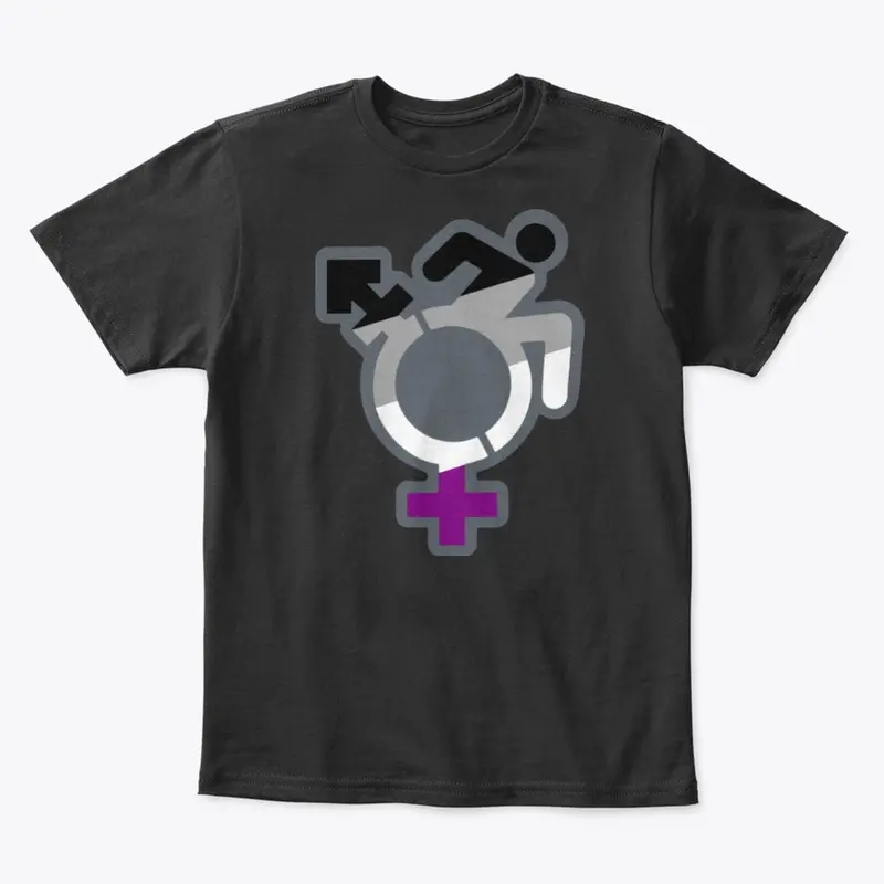 Queercrip Symbol w/ Asexual (Ace) Flag