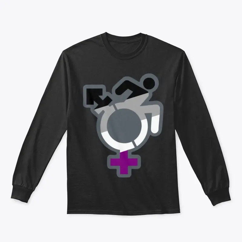 Queercrip Symbol w/ Asexual (Ace) Flag